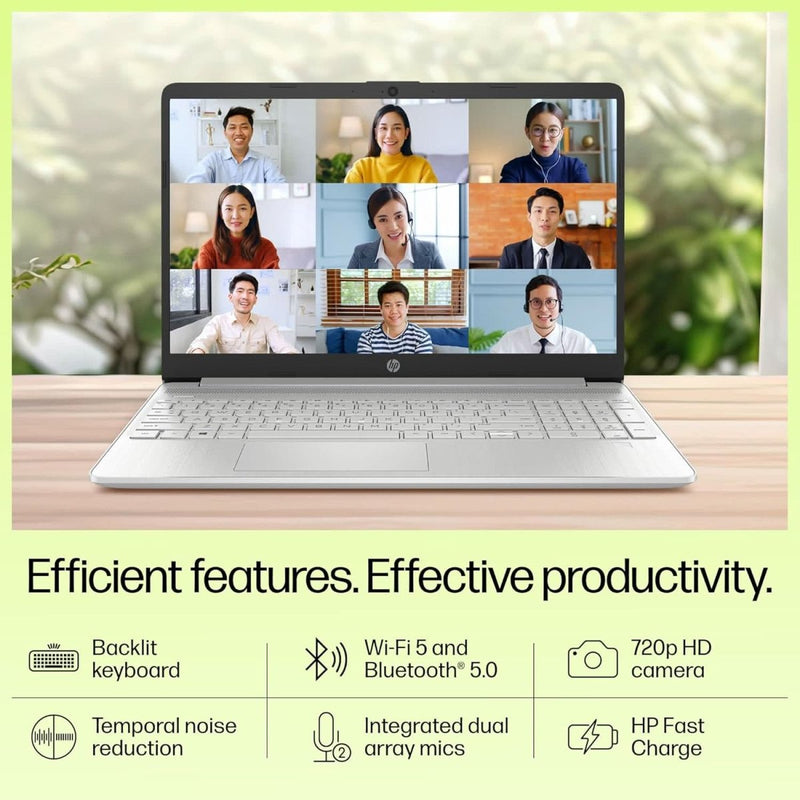 HP 15S - FQ5190TU [CI7 - 1255U 12TH GEN/16GB/512GB SSD/WIN11 HOME+MSO/15.6 INCH/INTEGRATED GRAPHICS /1 YEAR(S)/SILVER] - SWIFT PERIPHERALS1087313