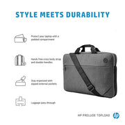 HP 1E7D7AA Prelude Topload Briefcase for 15.6 Inch Laptops with Double Handles Hands - Free Crossbody Strap - SWIFT PERIPHERALS1E7D7AA