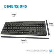 HP 1F0C9PA Wireless Full - size Keyboard and Optical Mouse Combo with Spill Resistant Design - SWIFT PERIPHERALS1F0C9PA