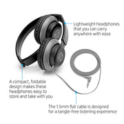 HP 200 Wired On - Ear Headphone with Foldable Design and 30mm Driver Unit - SWIFT PERIPHERALS2VB08AA