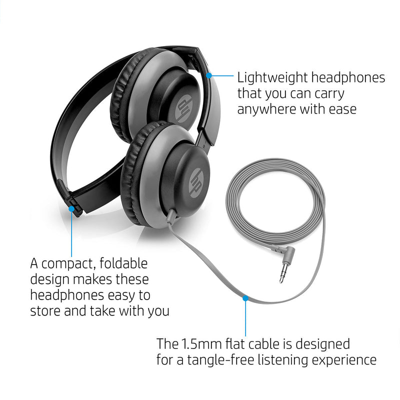 HP 200 Wired On - Ear Headphone with Foldable Design and 30mm Driver Unit - SWIFT PERIPHERALS2VB08AA