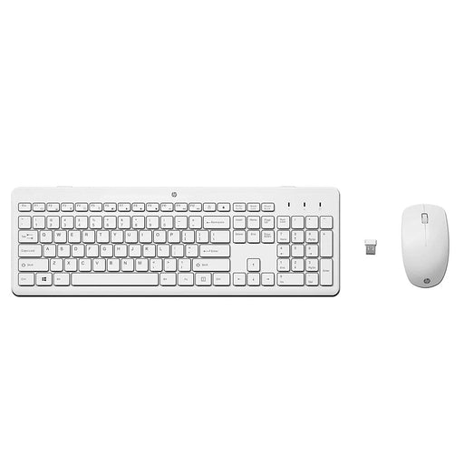 HP 230 Wireless Keyboard and 1600DPI Optical Mouse Ultra Slim Combo - White - SWIFT PERIPHERALS3L1F0AA