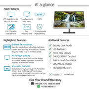 HP 27 INCH 27F IPS MONITOR - SWIFT PERIPHERALS101122