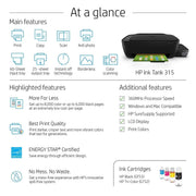 HP 315 ALL IN ONE INK TANK COLOR PRINTER - SWIFT PERIPHERALS105334
