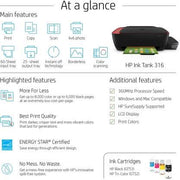 HP 316 ALL IN ONE INK TANK COLOR PRINTER - SWIFT PERIPHERALS101952