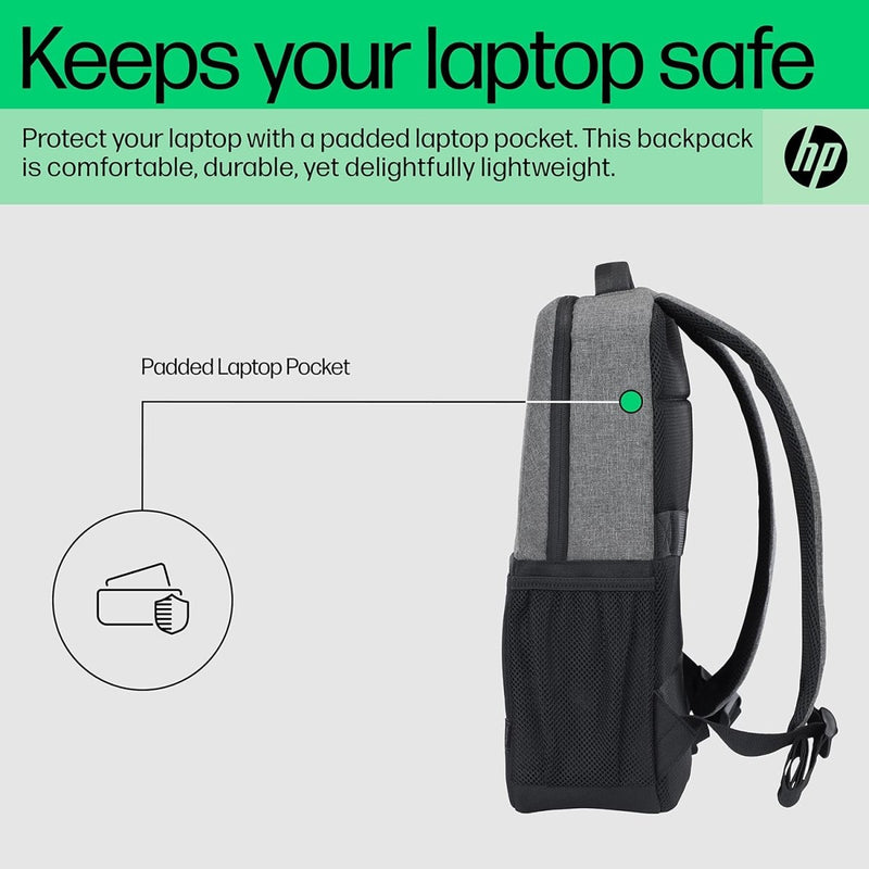 HP 320 15.6 Laptop Backpack with Padded Back Panel Air Mesh & Laptop Pocket - SWIFT PERIPHERALS793A6AA