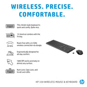 HP 330 Wireless Keyboard and Optical Mouse Ultra Slim Combo with LED Indicators - SWIFT PERIPHERALS2V9E6AA