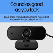 HP 430 FHD Webcam - USB, Plug & Play External Camera with Dual Mics & Privacy Shutter - SWIFT PERIPHERALS77B11AA