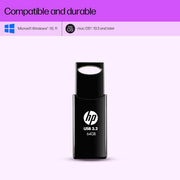 HP 64 GB 712w USB 3.2 Flash Drive - Black - SWIFT PERIPHERALS7Z375AA