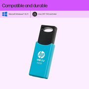 HP 64 GB 712w USB 3.2 Flash Drive - Blue - SWIFT PERIPHERALS7Z377AA