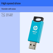 HP 712W 32GB USB 3.2 Flash Drive - Blue - SWIFT PERIPHERALS7Z376AA