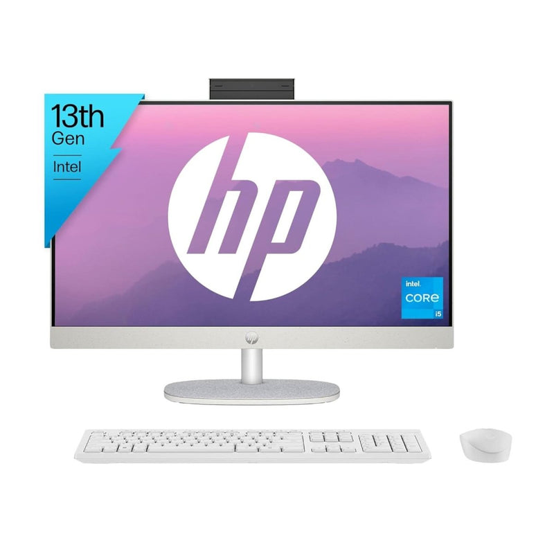HP AIO PC 13TH GEN INTEL CORE I5 - 1335U,23.8INCH(60.5 CM) FHD,TOUCH,ANTI - GLARE (16 GB DDR4,1TB SSD,WIRELESS KEYBOARD & MOUSE COMBO,FHD IR TILT PRIVACY CAMERA) WIN 11,5.53KG,24 - CR0410IN - WINDOWS 11 HOME - SWIFT PERIPHERALS957L8PA