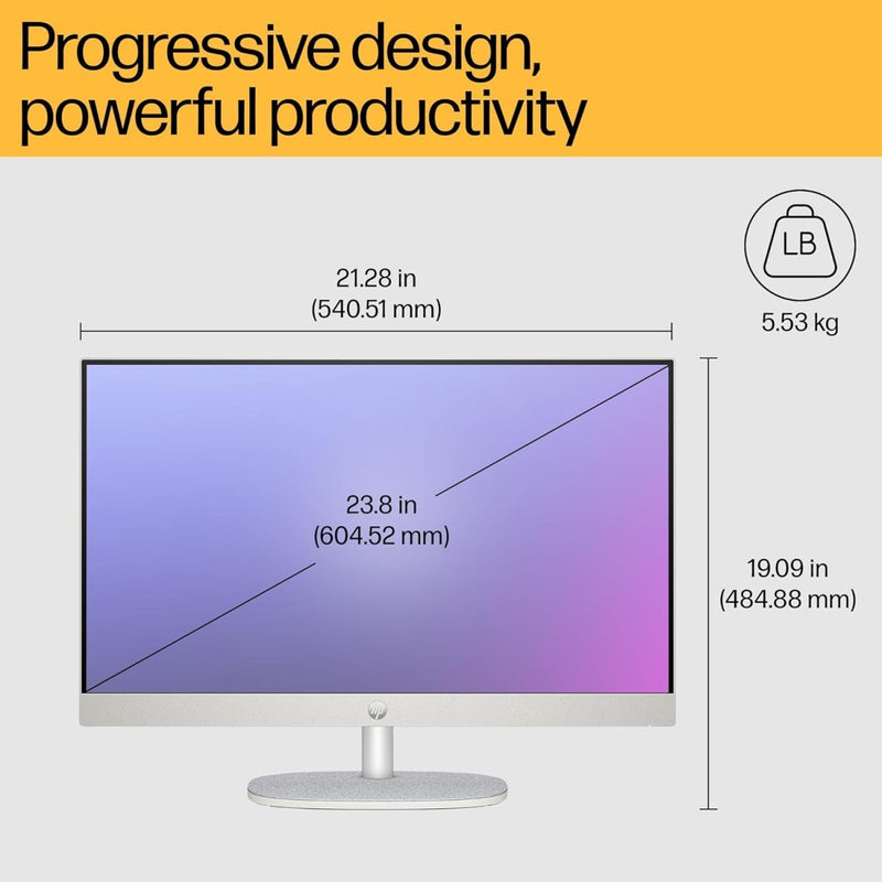 HP AIO PC 13TH GEN INTEL CORE I5 - 1335U,23.8INCH(60.5 CM) FHD,TOUCH,ANTI - GLARE (16 GB DDR4,1TB SSD,WIRELESS KEYBOARD & MOUSE COMBO,FHD IR TILT PRIVACY CAMERA) WIN 11,5.53KG,24 - CR0410IN - WINDOWS 11 HOME - SWIFT PERIPHERALS957L8PA