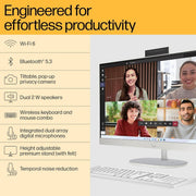 HP AIO PC 13TH GEN INTEL CORE I5 - 1335U,23.8INCH(60.5 CM) FHD,TOUCH,ANTI - GLARE (16 GB DDR4,1TB SSD,WIRELESS KEYBOARD & MOUSE COMBO,FHD IR TILT PRIVACY CAMERA) WIN 11,5.53KG,24 - CR0410IN - WINDOWS 11 HOME - SWIFT PERIPHERALS957L8PA