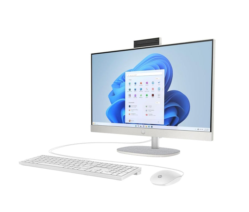 HP ALL - IN - ONE 24, 13TH GEN INTEL CORE I5 - 1335U,23.8INCH(60.5 CM),FHD,ANTI - GLARE,8 GB DDR4,512GB M.2 SSD, 510SP WHITE WIREESS KEYBOARD AND MOUSE COMBO,WINDOWS 11,SHELL WHITE,5.27KG,24 - CR0051IN - SWIFT PERIPHERALSA28HYPA