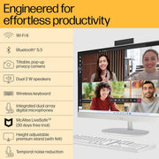 HP ALL - IN - ONE PC 13TH GEN INTEL CORE I7 27 INCH (68.6CM) FHD 16GB RAM, 1TB SSD, INTEL UMA GRAPHICS, 710 WHITE WIRELESS KEYBOARD AND MOUSE COMBO (WINDOWS 11 HOME, MSO 21, SHELL WHITE, 6.72 KG) 27 - CR0403IN - SWIFT PERIPHERALS87G01PA