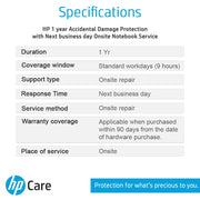 HP Care Pack 1 Year Accidental Damage Protection ADP for Pavilion Victus Pavilion X360 Laptops - NOT A LAPTOP - SWIFT PERIPHERALSU0H96E