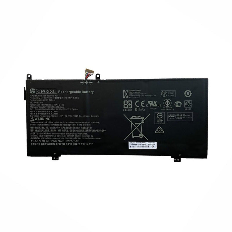 HP CP03XL Original OEM 61Whr 5275mAh 11.55V 3 Cell Laptop Battery - SWIFT PERIPHERALSCP03XL-OEM