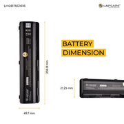 HP CQ40 CQ45 DV4 DV5 Compatible Laptop Battery 47.52Wh 4400mAh 10.8V 6 Cell - SWIFT PERIPHERALSLHOBT6C1616