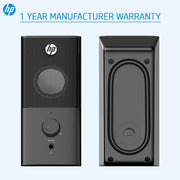 HP DHS - 2101 2.0 Portable Multimedia Wired Speaker with USB and 3.5mm AUX Connectivity - Black - SWIFT PERIPHERALS8CA76AA