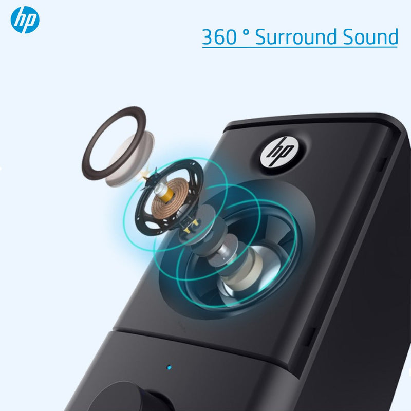 HP DHS - 2101 2.0 Portable Multimedia Wired Speaker with USB and 3.5mm AUX Connectivity - Black - SWIFT PERIPHERALS8CA76AA