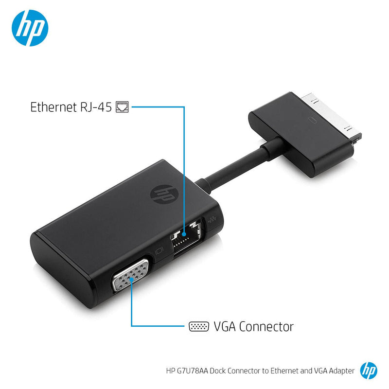 HP Dock Connector to Ethernet and VGA Adapter for EliteBook Folio Ultrabooks - SWIFT PERIPHERALSG7U78AA