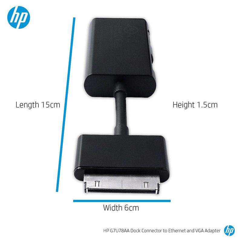HP Dock Connector to Ethernet and VGA Adapter for EliteBook Folio Ultrabooks - SWIFT PERIPHERALSG7U78AA