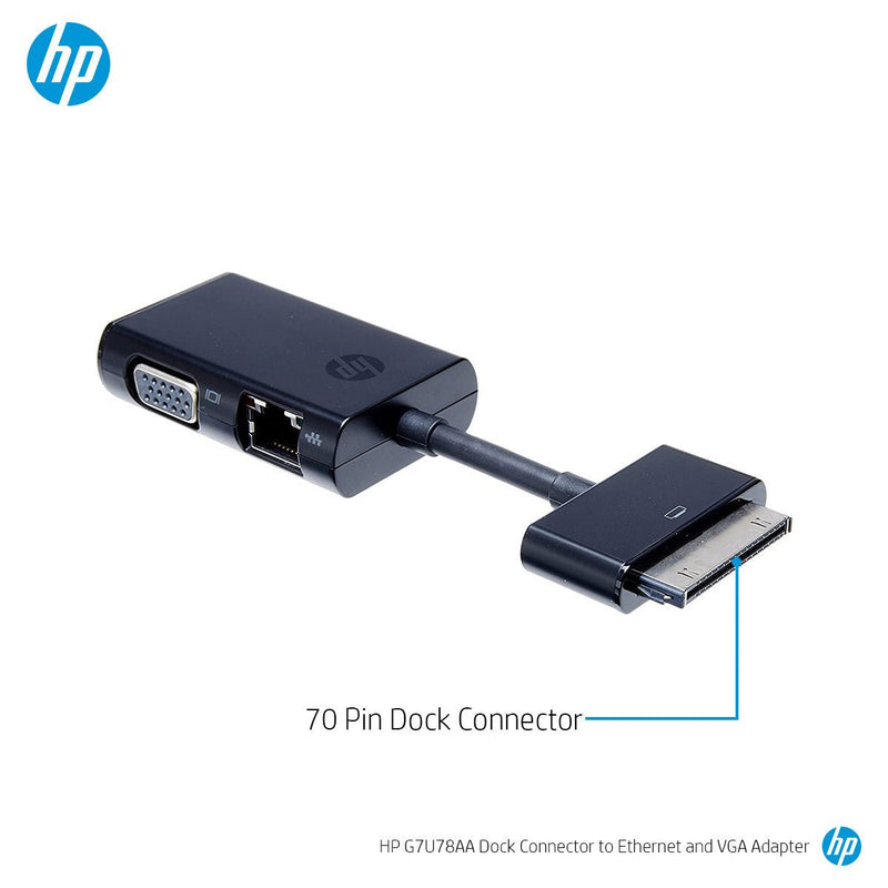 HP Dock Connector to Ethernet and VGA Adapter for EliteBook Folio Ultrabooks - SWIFT PERIPHERALSG7U78AA