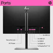 HP E24T G5 23.8 - inch Full HD IPS Touch Screen Monitor with On - Screen Controls - SWIFT PERIPHERALS6N6E6AA