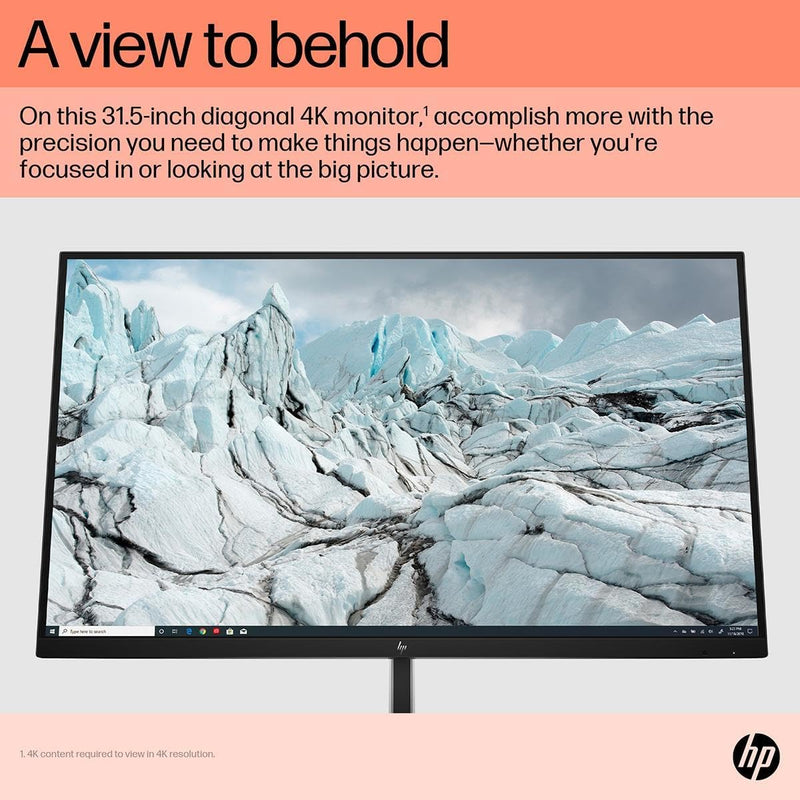 HP E32K G5 31.5" 2160p 4K UHD IPS Panel 99% sRGB Eye Ease USB - C Monitor with Speakers - SWIFT PERIPHERALS6N4D6AA