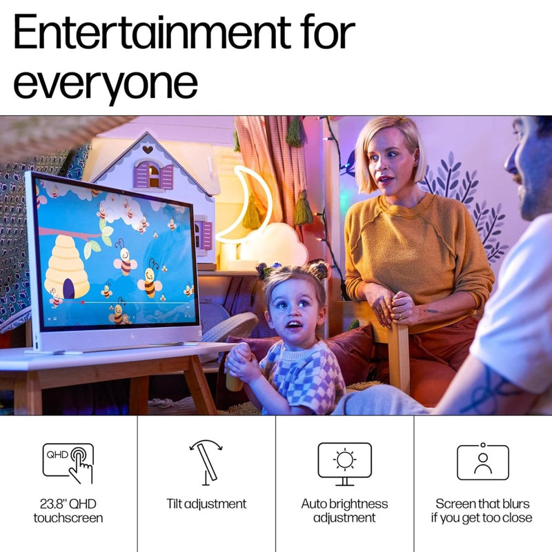 HP ENVY MOVE ALL IN ONE 24,13TH GEN INTEL CORE I5 - 1335U,23.8INCH(60.5CM),QHD,THREE SIDED MICRO EDGE,16GB DDR5,1TB SSD,BLUETOOTH KEYBOARD,WIN 11 HOME,4.1KG,24 - CS0047IN - SWIFT PERIPHERALS9R4N9PA
