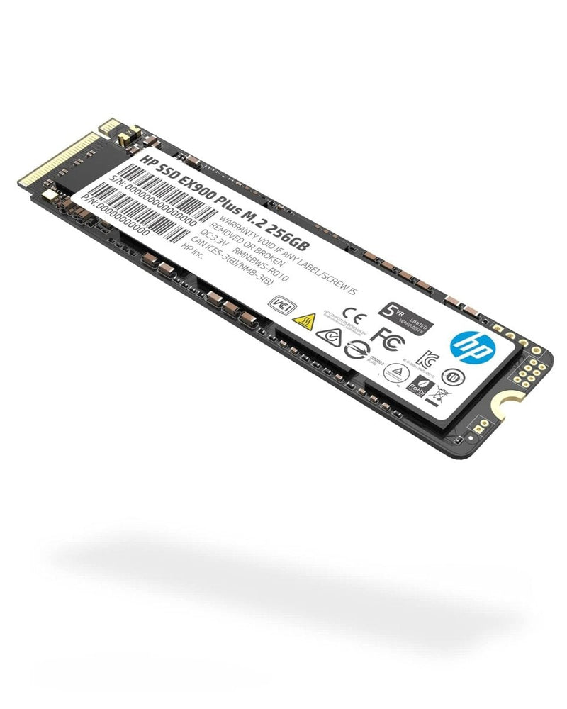 HP EX900 Plus 256GB NVMe PCIe Gen3 M.2 2280 3D NAND Internal SSD - SWIFT PERIPHERALS35M32AA