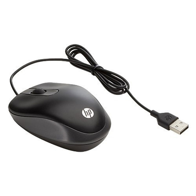 HP G1K28AA USB Travel Wired Mouse with 1000 DPI and 3 buttons - SWIFT PERIPHERALSG1K28AA