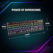 HP GK320 Mechanical Gaming RGB Wired USB Keyboard - SWIFT PERIPHERALS4QN01AA
