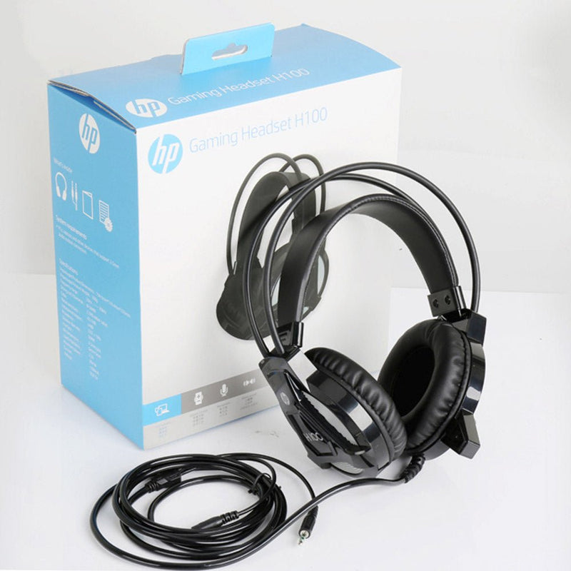 HP H100 Gaming Wired Over - Ear Headset with 50mm Driver and Microphone - SWIFT PERIPHERALS3DR59PA