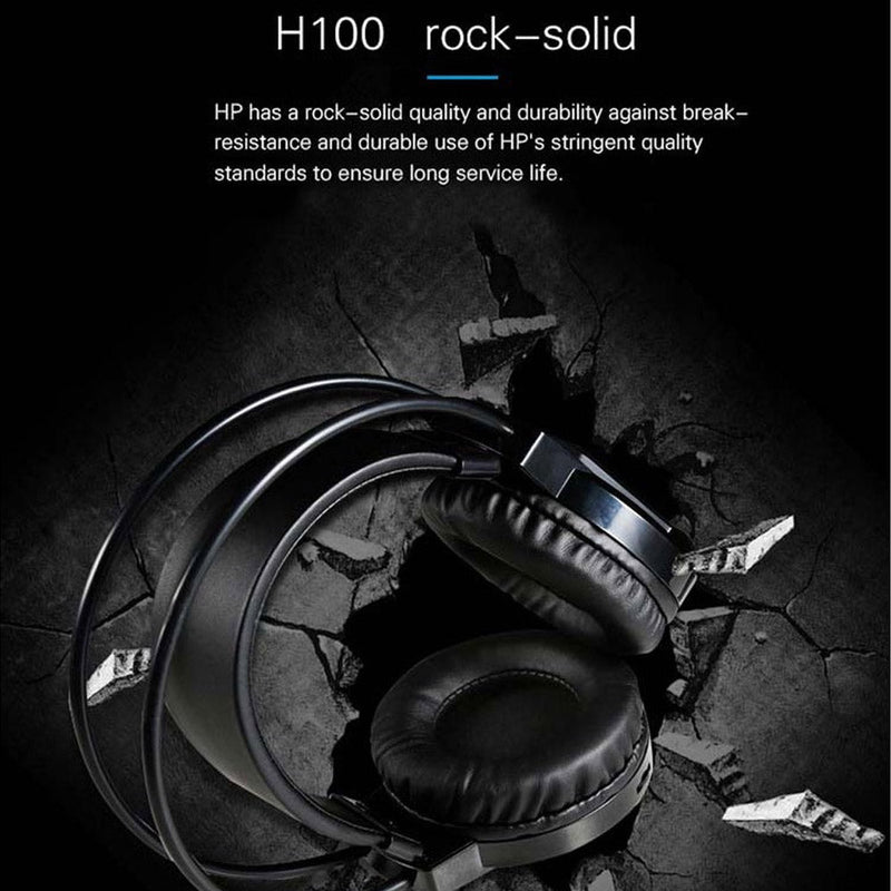 HP H100 Gaming Wired Over - Ear Headset with 50mm Driver and Microphone - SWIFT PERIPHERALS3DR59PA