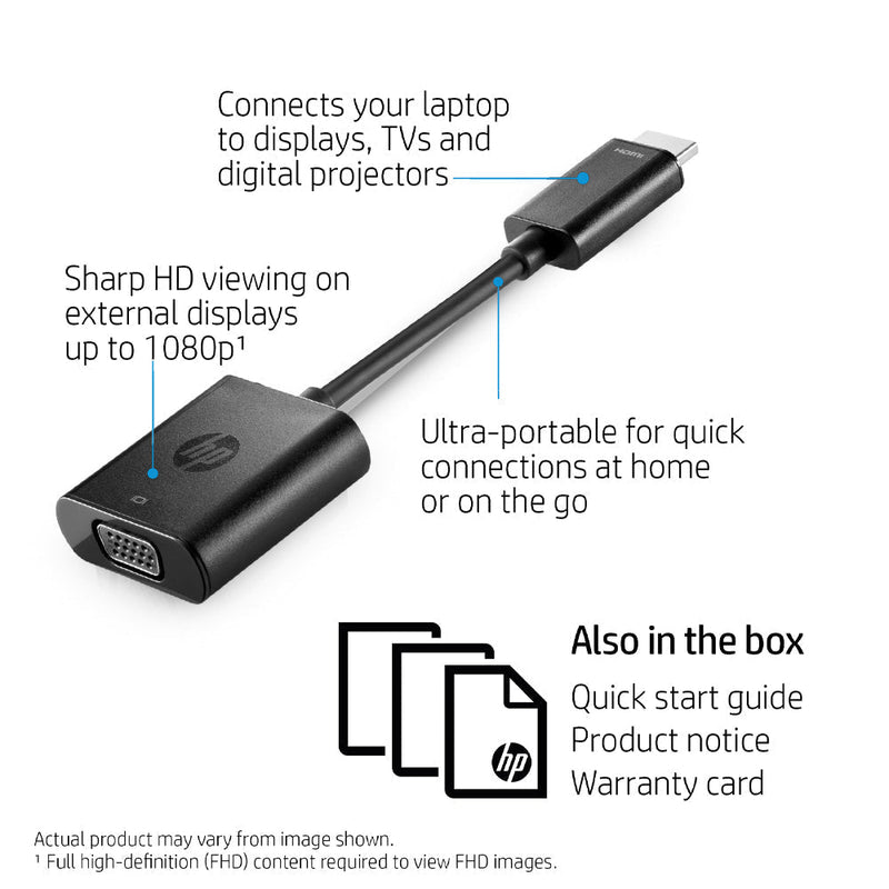HP HDMI to VGA Adapter - SWIFT PERIPHERALSH4F02AA