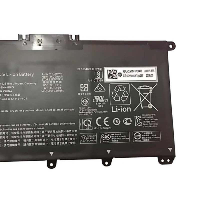 HP HT03XL Original OEM 3600mAh 11.4V 3 Cell Laptop Battery - SWIFT PERIPHERALSHT03XL-OEM-1