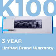 HP K100 Wired Wired USB Desktop Keyboard (Black) - SWIFT PERIPHERALS7J4H1AA