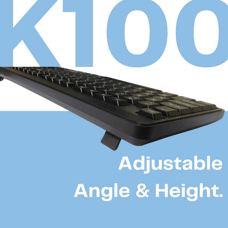 HP K100 Wired Wired USB Desktop Keyboard (Black) - SWIFT PERIPHERALS7J4H1AA