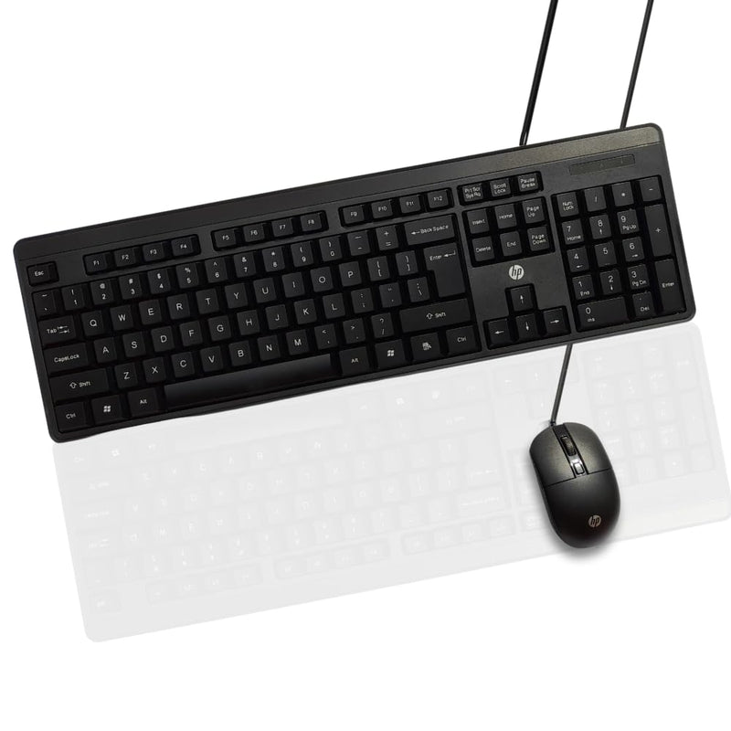 HP KM150 Wired Keyboard and Mouse Combo Full - Size Keyboard - SWIFT PERIPHERALS7J4H2AA