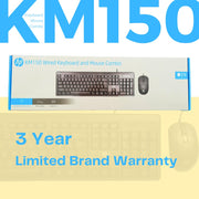 HP KM150 Wired Keyboard and Mouse Combo Full - Size Keyboard - SWIFT PERIPHERALS7J4H2AA