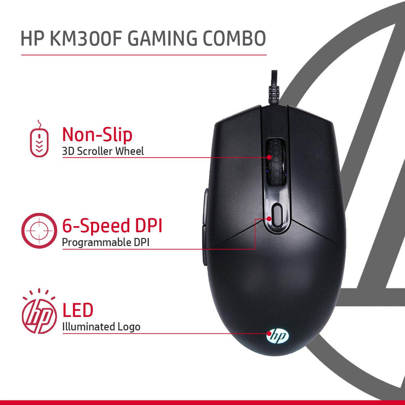 HP KM300F RGB Wired Keyboard and Mouse Gaming Combo with Adjustable DPI - SWIFT PERIPHERALS8AA01AA