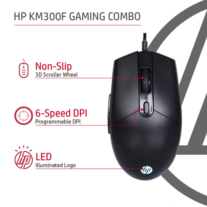 HP KM300F RGB Wired Keyboard and Mouse Gaming Combo with Adjustable DPI - SWIFT PERIPHERALS8AA01AA