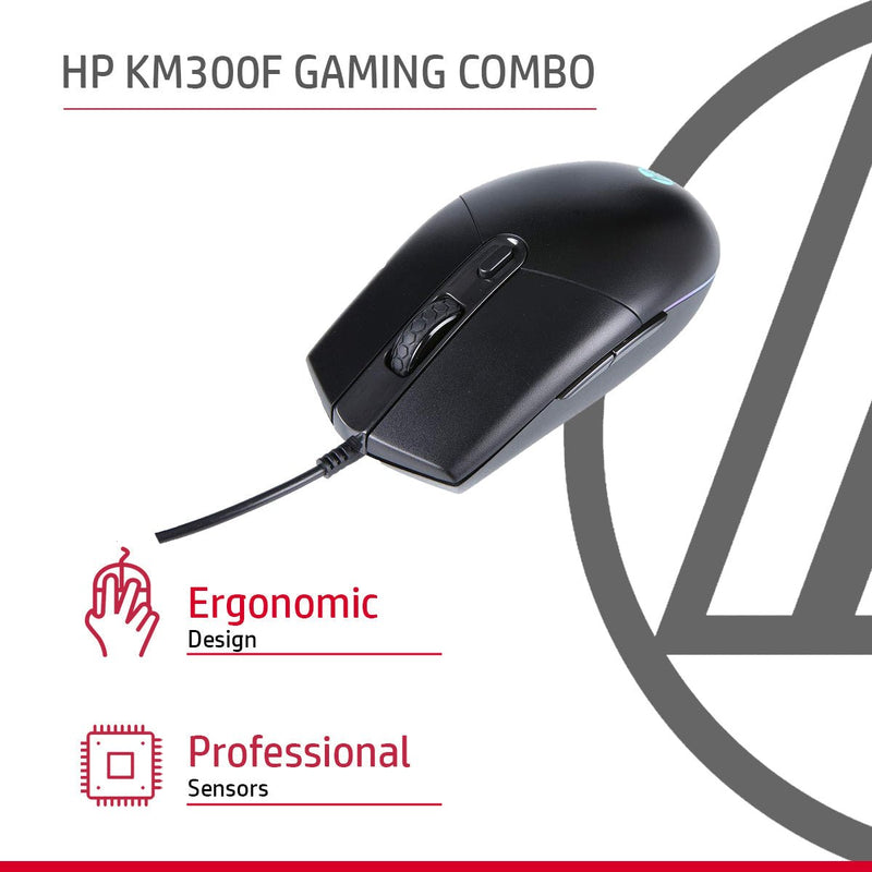 HP KM300F RGB Wired Keyboard and Mouse Gaming Combo with Adjustable DPI - SWIFT PERIPHERALS8AA01AA