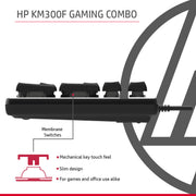 HP KM300F RGB Wired Keyboard and Mouse Gaming Combo with Adjustable DPI - SWIFT PERIPHERALS8AA01AA