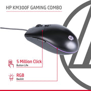 HP KM300F RGB Wired Keyboard and Mouse Gaming Combo with Adjustable DPI - SWIFT PERIPHERALS8AA01AA