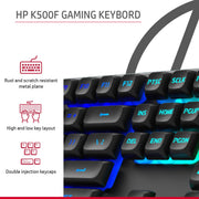 HP KM300F RGB Wired Keyboard and Mouse Gaming Combo with Adjustable DPI - SWIFT PERIPHERALS8AA01AA