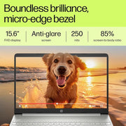 HP LAPTOP 15, 13TH GEN INTEL CORE I5 - 1335U, 15.6 - INCH (39.6 CM), FHD, 16GB DDR4, 512GB SSD, INTEL IRIS XE GRAPHICS, FHD CAMERA W/PRIVACY SHUTTER (WIN 11, MSO 2021, SILVER, 1.59 KG), FD0013TU - SWIFT PERIPHERALS1086576