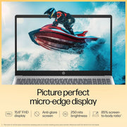 HP LAPTOP 15, ENHANCED BY AI, AMD RYZEN 5 7535HS, 15.6 - INCH (39.6CM), FHD, 8GB DDR5, 512GB SSD, AMD RADEON GRAPHICS, 1080P FHD CAMERA W/PRIVACY SHUTTER, BACKLIT KB (WIN 11, SILVER, 1.59KG), FC1004AU - SWIFT PERIPHERALS1092445